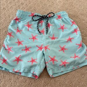 Starfish Print Swim Shorts With Compression Liner size 7